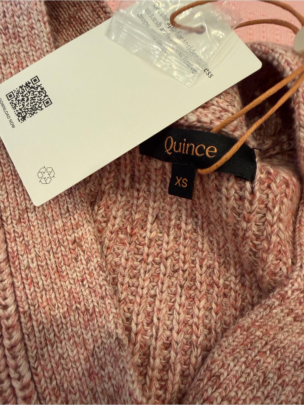 Quince *Discontinued color* Dusty Pink V-Neck Button Cardigan - Picture 3 of 4